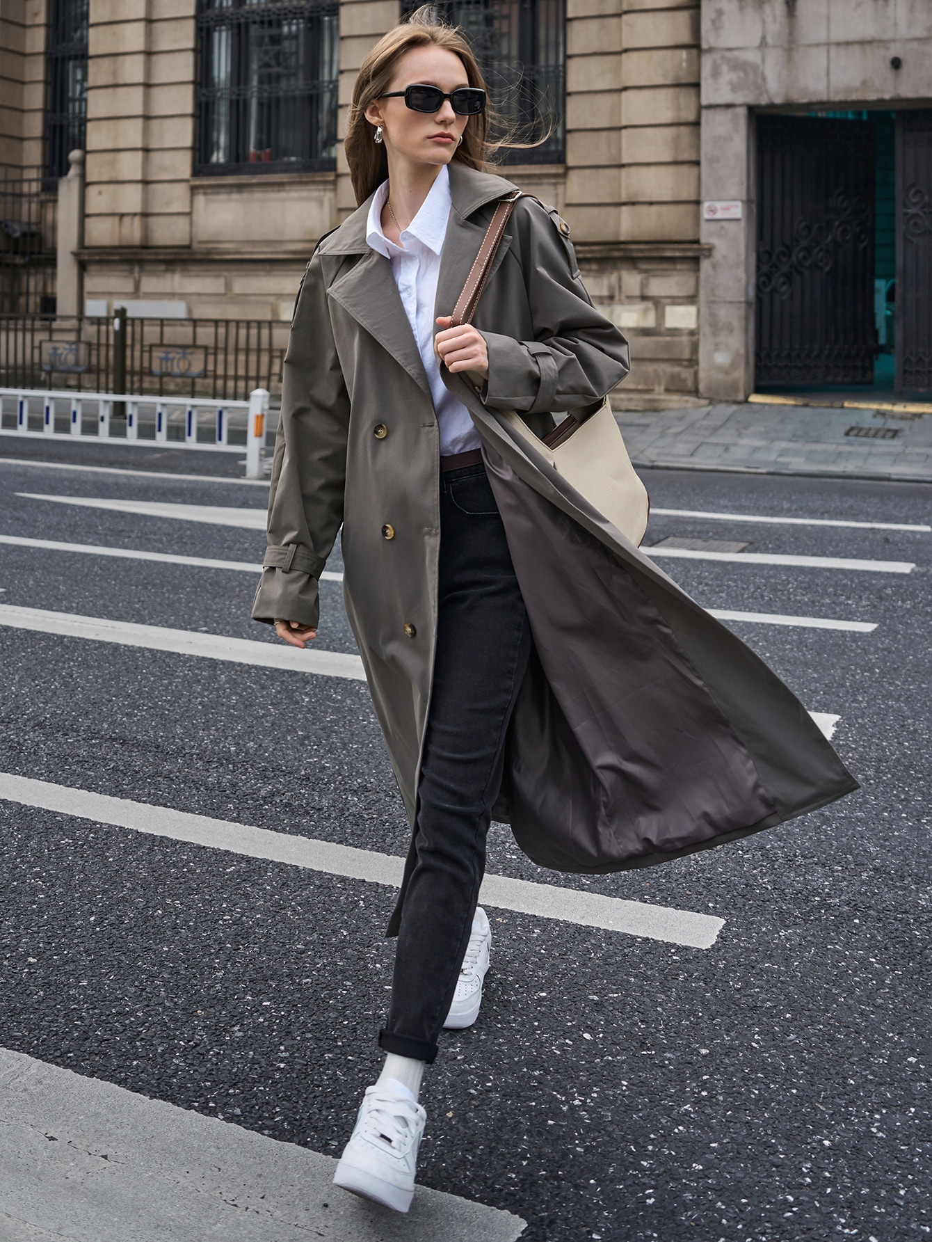 Double Breasted Trench Coat